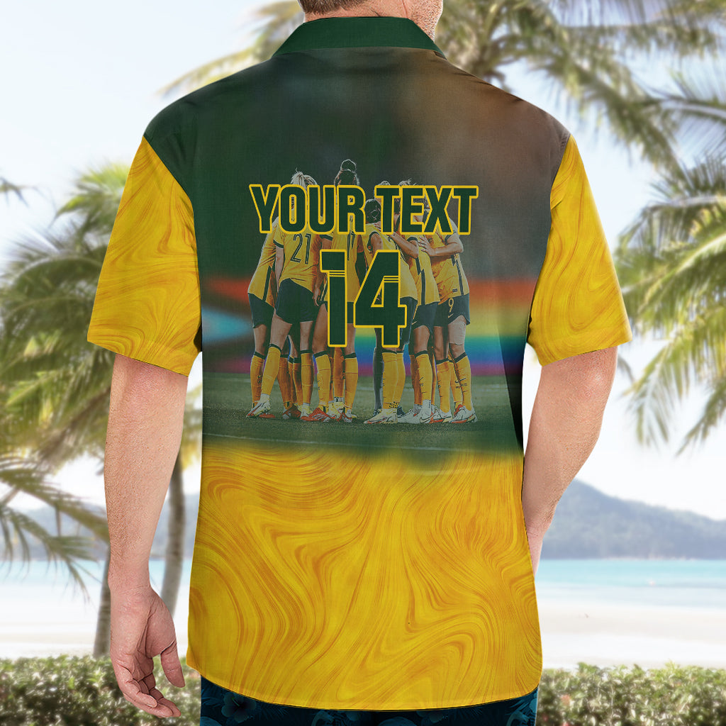 Custom Matildas Pride Hawaiian Shirt LGBT Kangaroo Australian Proud - Vibe Hoodie Shop