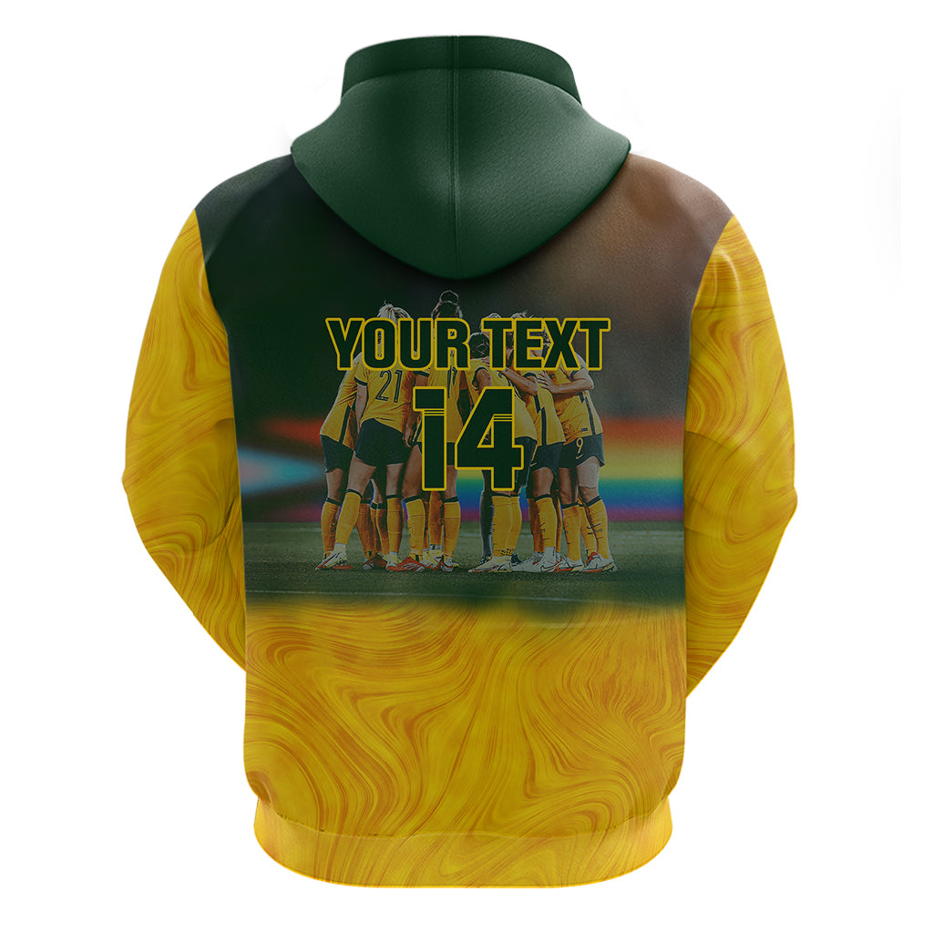 Custom Matildas Pride Hoodie LGBT Kangaroo Australian Proud - Vibe Hoodie Shop