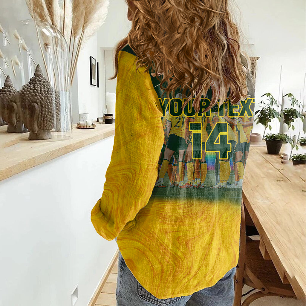 Custom Matildas Pride Women Casual Shirt LGBT Kangaroo Australian Proud - Vibe Hoodie Shop