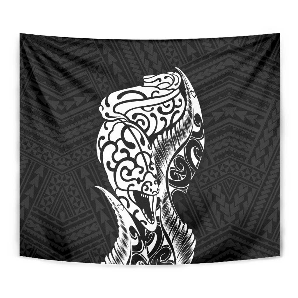 New Zealand Eel Tapestry Tuna Aotearoa Maori Patten - Black - Vibe Hoodie Shop