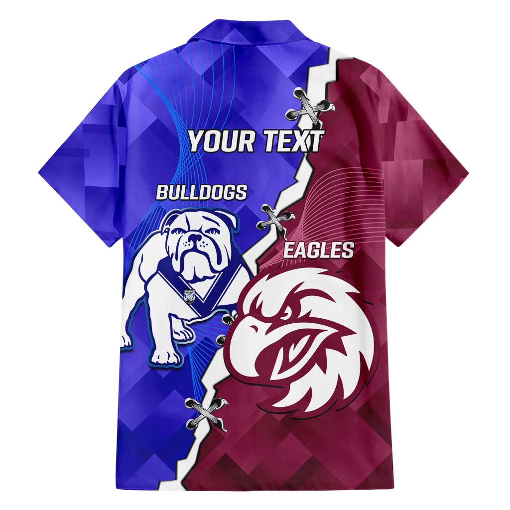 Personalised Bulldogs And Eagles Rugby Hawaiian Shirt Dynamic Style - Vibe Hoodie Shop