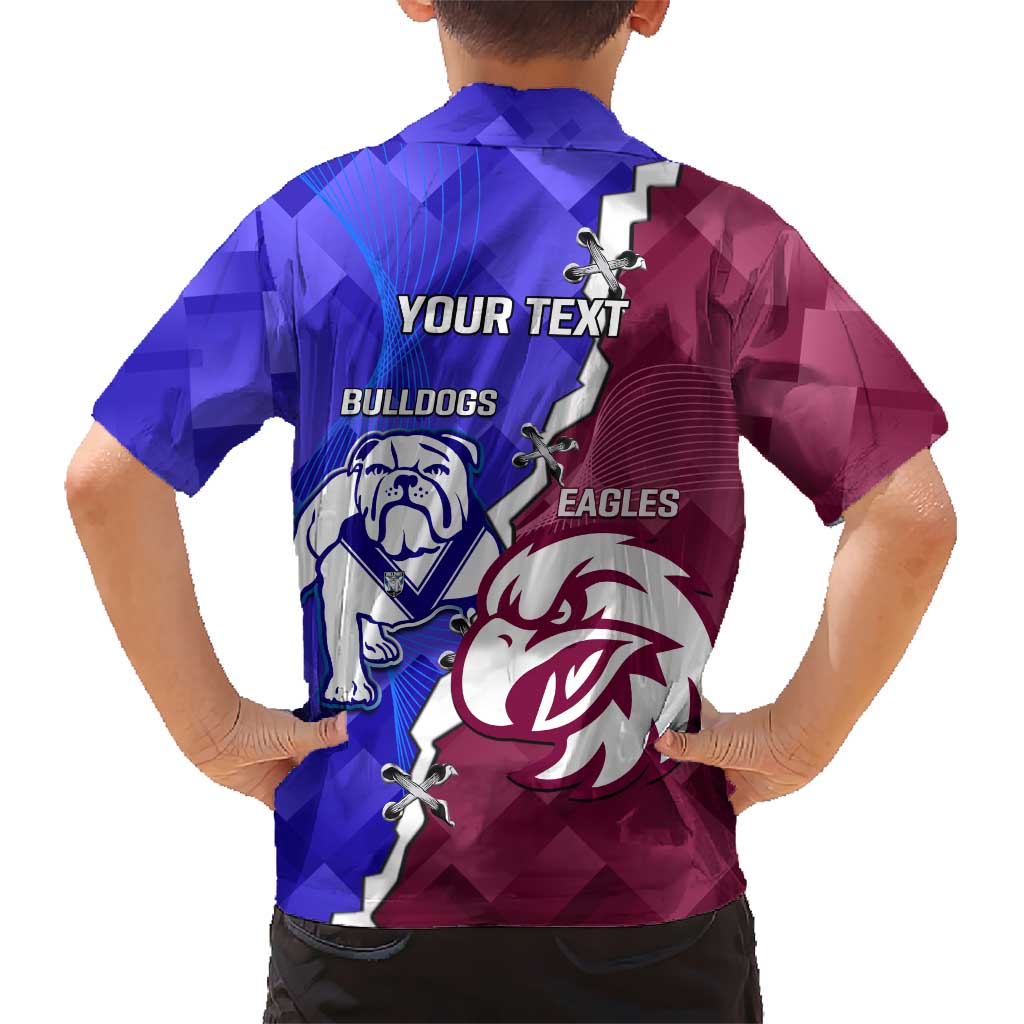 Personalised Bulldogs And Eagles Rugby Hawaiian Shirt Dynamic Style - Vibe Hoodie Shop