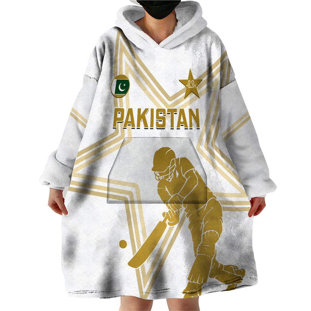 Custom Pakistan Cricket Wearable Blanket Hoodie 2023 Go Shaheens - Vibe Hoodie Shop