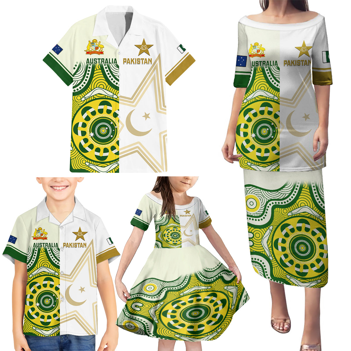 australia-and-pakistan-cricket-family-matching-puletasi-dress-and-hawaiian-shirt-boxing-day-2023-test-aussie-with-shaheens