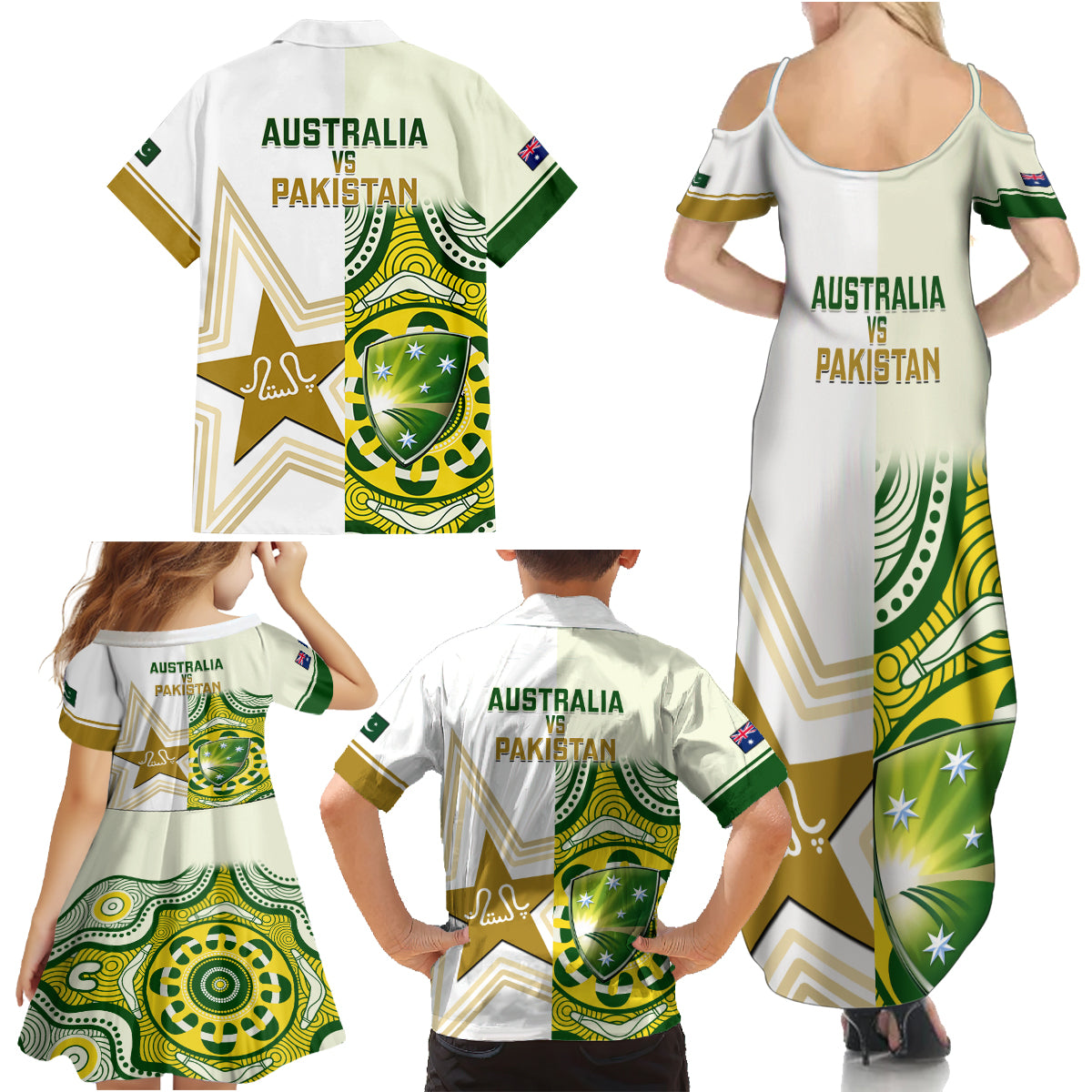 australia-and-pakistan-cricket-family-matching-summer-maxi-dress-and-hawaiian-shirt-boxing-day-2023-test-aussie-with-shaheens