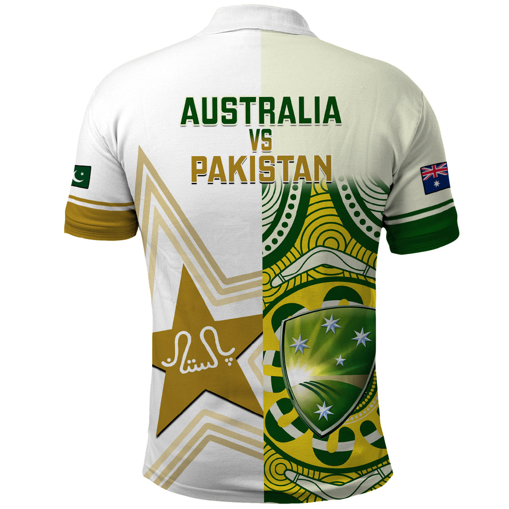 Australia And Pakistan Cricket Polo Shirt Boxing Day 2023 Test Aussie With Shaheens - Vibe Hoodie Shop