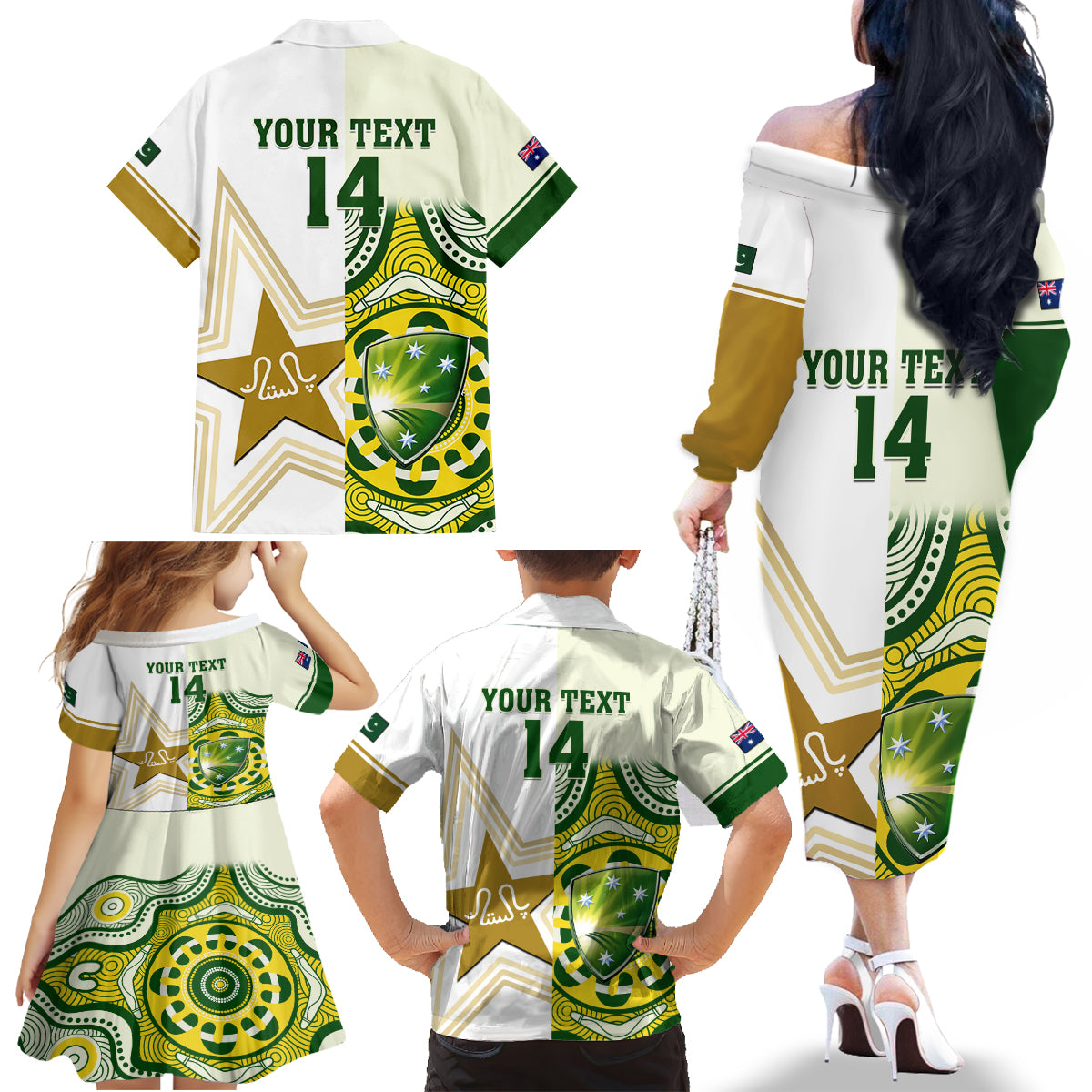 custom-australia-and-pakistan-cricket-family-matching-off-shoulder-long-sleeve-dress-and-hawaiian-shirt-boxing-day-2023-test-aussie-with-shaheens