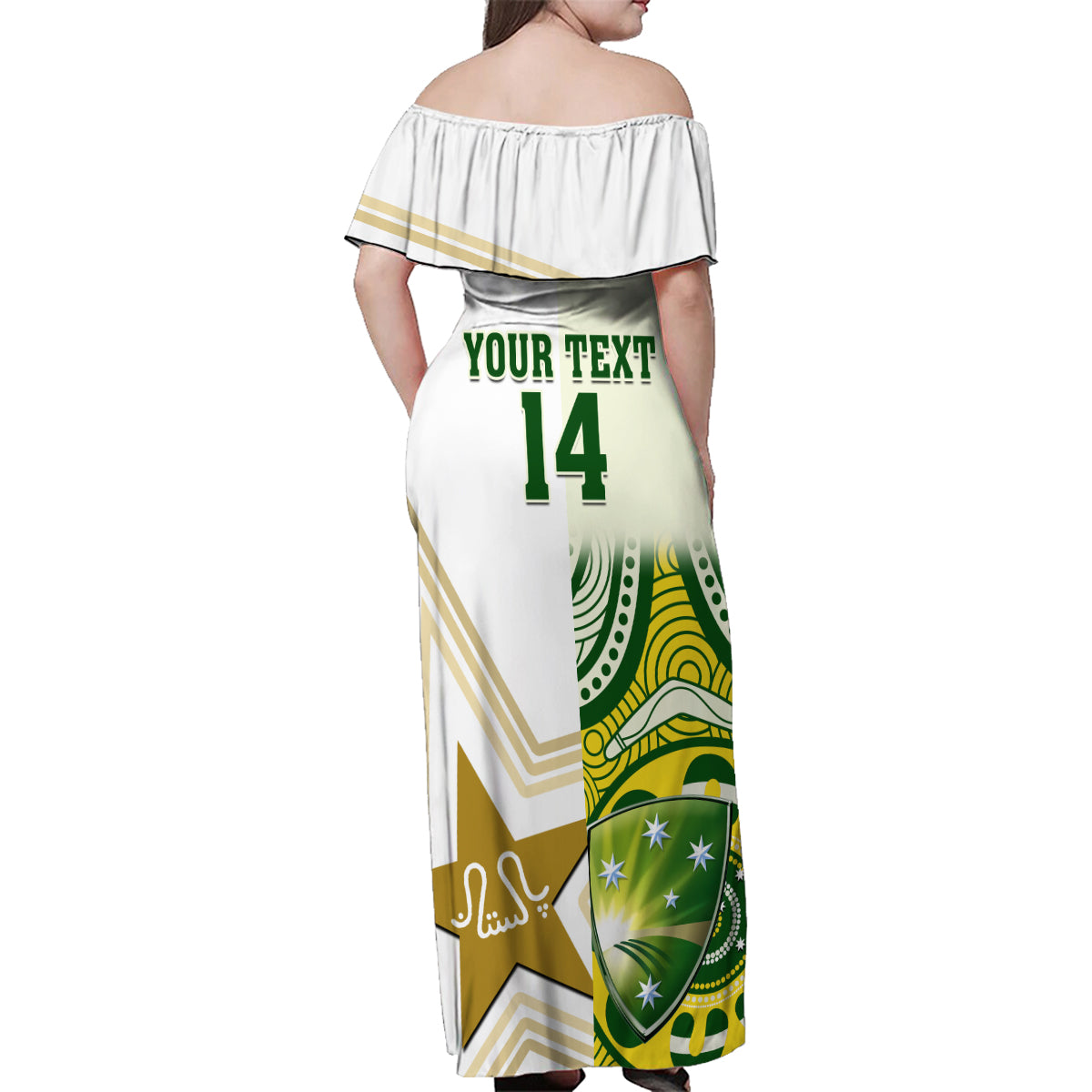 custom-australia-and-pakistan-cricket-family-matching-off-shoulder-maxi-dress-and-hawaiian-shirt-boxing-day-2023-test-aussie-with-shaheens