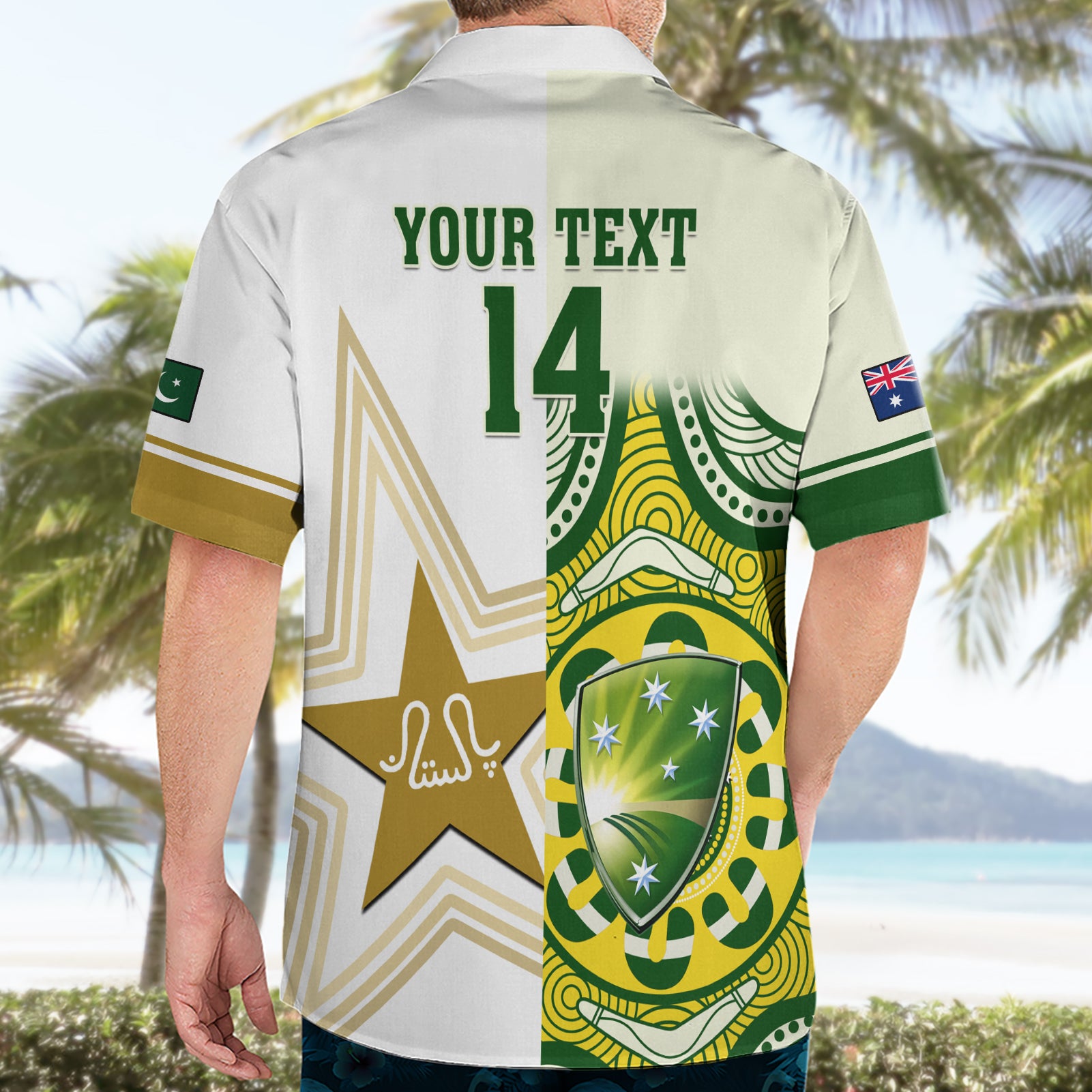 Custom Australia And Pakistan Cricket Hawaiian Shirt Boxing Day 2023 Test Aussie With Shaheens - Vibe Hoodie Shop