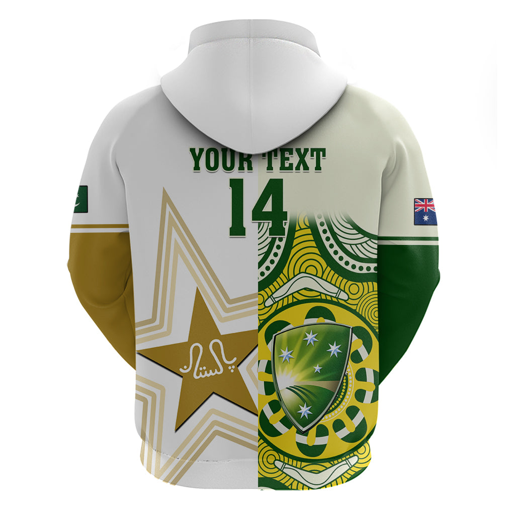 Custom Australia And Pakistan Cricket Hoodie Boxing Day 2023 Test Aussie With Shaheens - Vibe Hoodie Shop