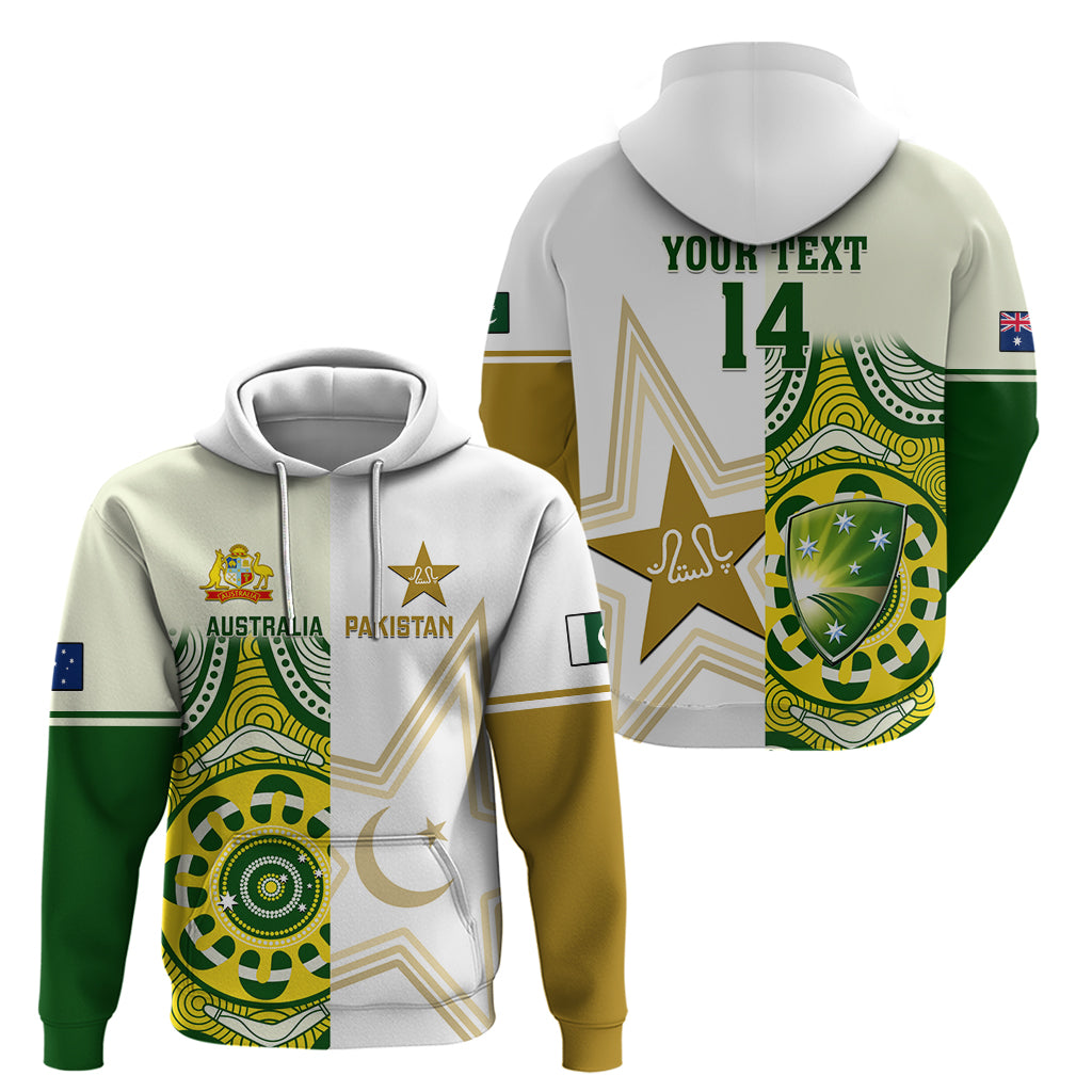 Custom Australia And Pakistan Cricket Hoodie Boxing Day 2023 Test Aussie With Shaheens - Vibe Hoodie Shop