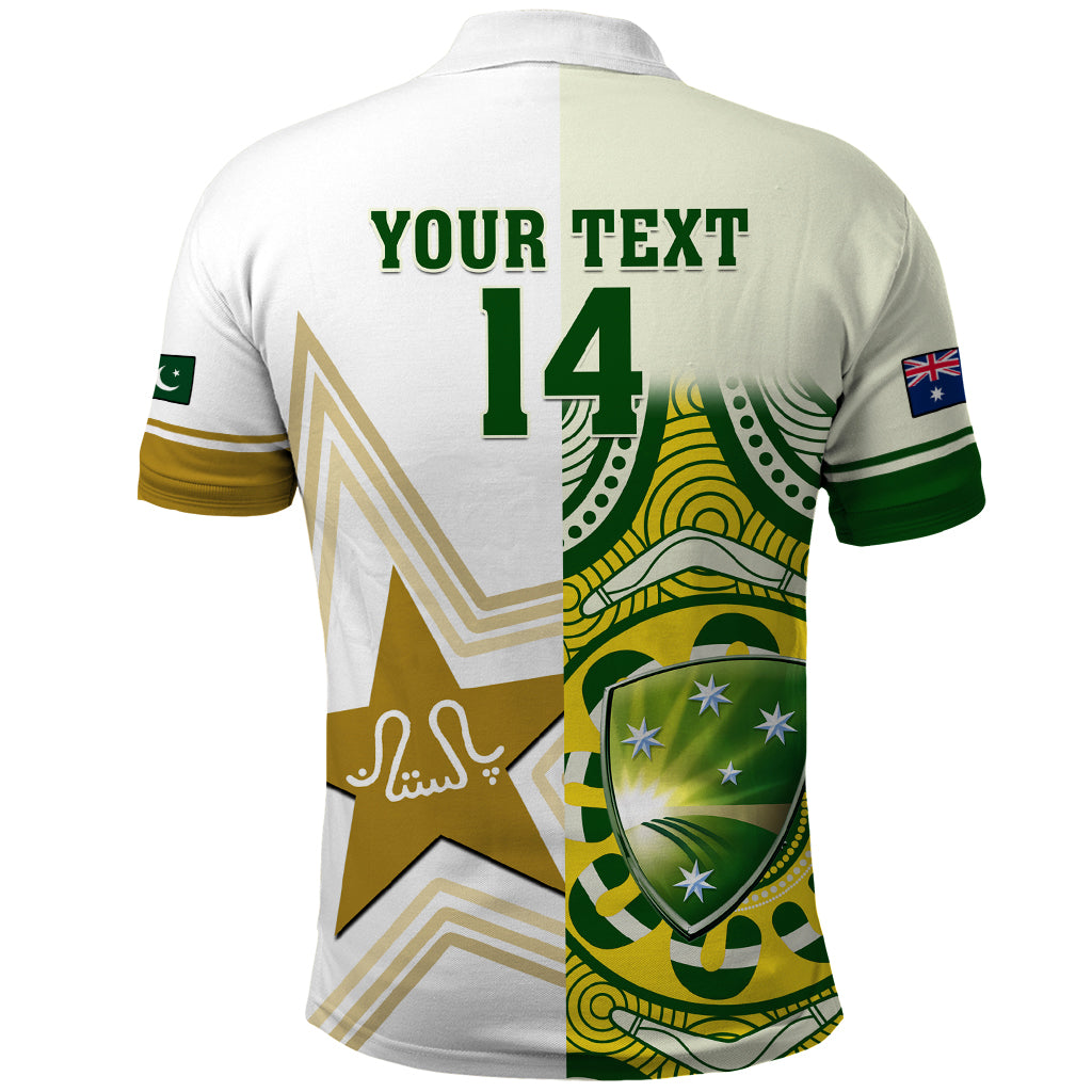 Custom Australia And Pakistan Cricket Polo Shirt Boxing Day 2023 Test Aussie With Shaheens - Vibe Hoodie Shop