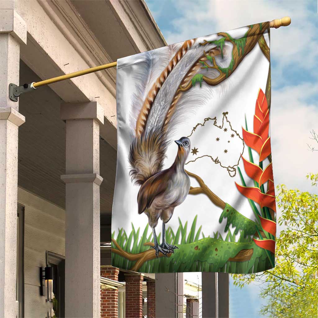 Australia Superb Lyrebird Garden Flag Aussie Map - Rainforest Vibes - Vibe Hoodie Shop