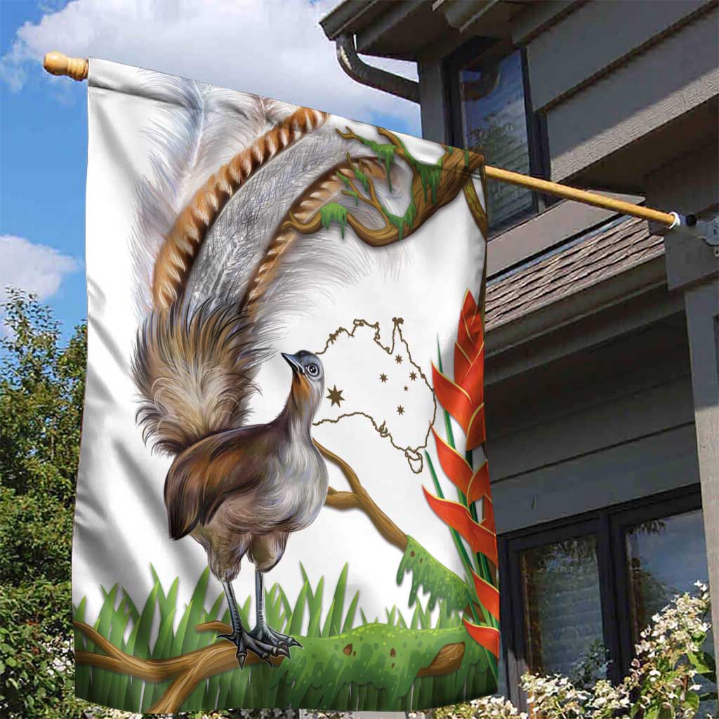 Australia Superb Lyrebird Garden Flag Aussie Map - Rainforest Vibes - Vibe Hoodie Shop