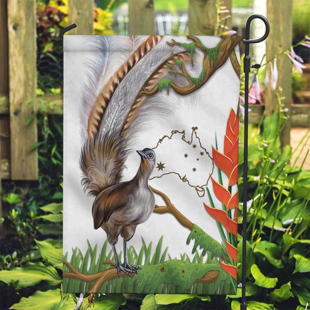 Australia Superb Lyrebird Garden Flag Aussie Map - Rainforest Vibes - Vibe Hoodie Shop