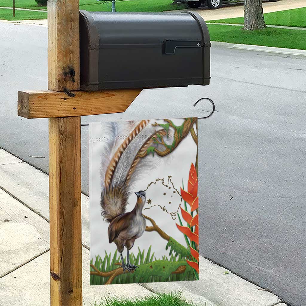 Australia Superb Lyrebird Garden Flag Aussie Map - Rainforest Vibes - Vibe Hoodie Shop