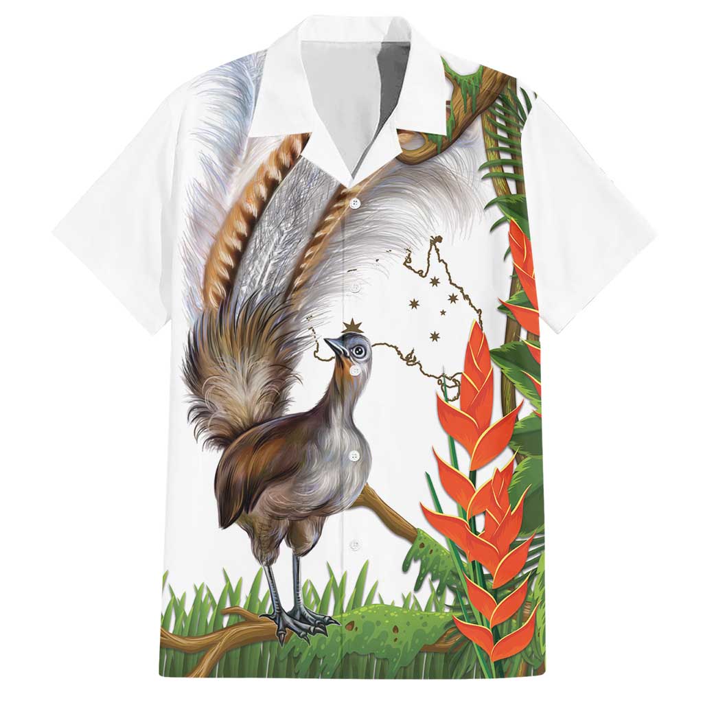 Australia Superb Lyrebird Hawaiian Shirt Aussie Map - Rainforest Vibes - Vibe Hoodie Shop