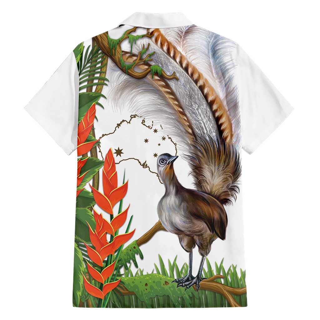 Australia Superb Lyrebird Hawaiian Shirt Aussie Map - Rainforest Vibes - Vibe Hoodie Shop