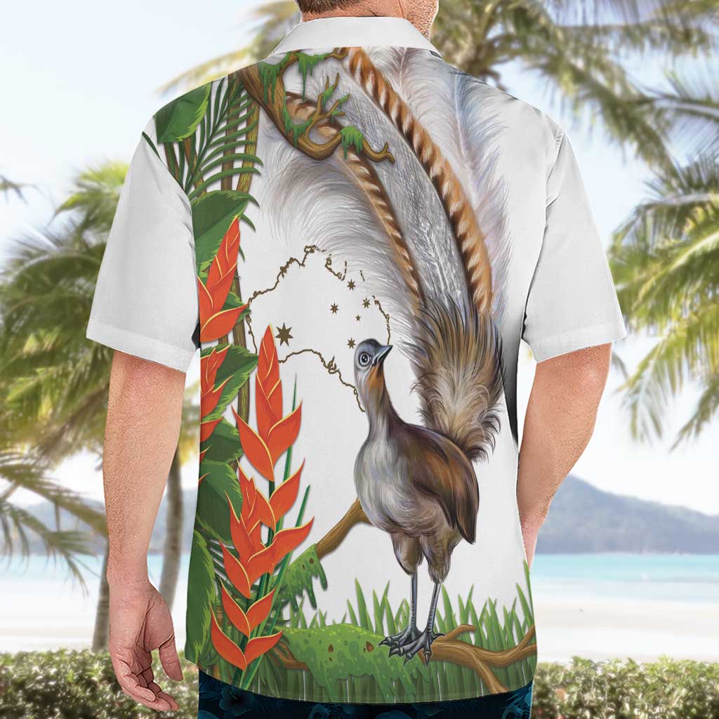 Australia Superb Lyrebird Hawaiian Shirt Aussie Map - Rainforest Vibes - Vibe Hoodie Shop