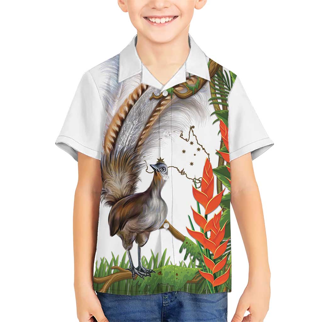 Australia Superb Lyrebird Hawaiian Shirt Aussie Map - Rainforest Vibes - Vibe Hoodie Shop