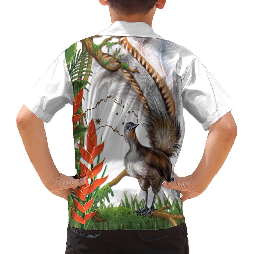 Australia Superb Lyrebird Hawaiian Shirt Aussie Map - Rainforest Vibes - Vibe Hoodie Shop