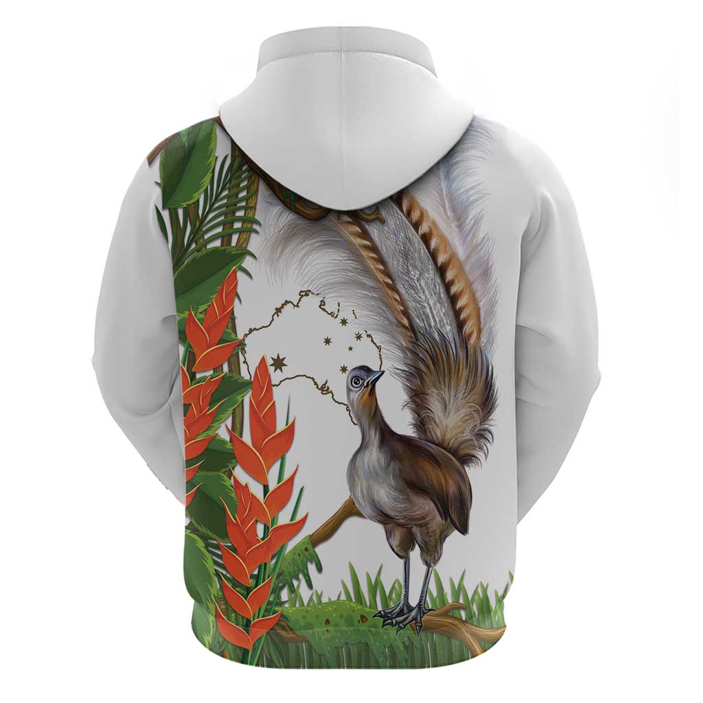 Australia Superb Lyrebird Hoodie Aussie Map - Rainforest Vibes - Vibe Hoodie Shop