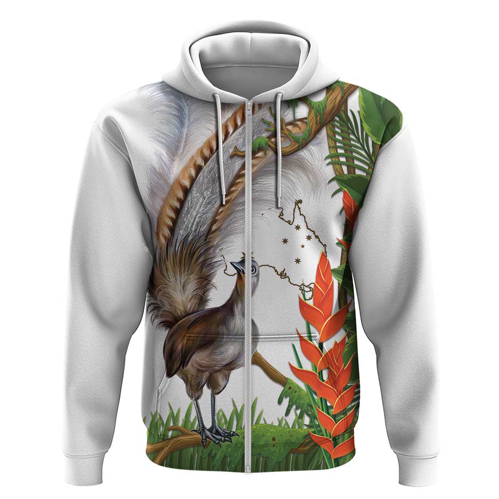 Australia Superb Lyrebird Hoodie Aussie Map - Rainforest Vibes - Vibe Hoodie Shop