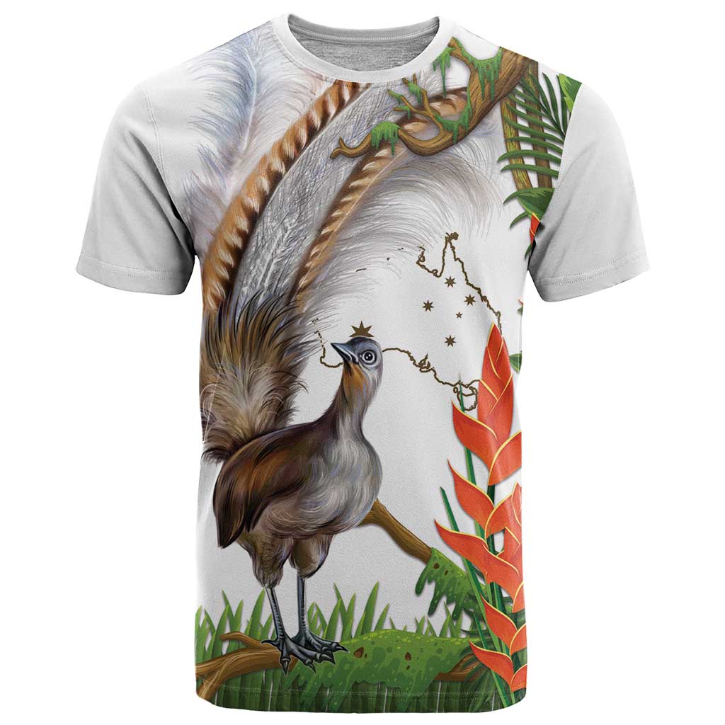 Australia Superb Lyrebird T Shirt Aussie Map - Rainforest Vibes - Vibe Hoodie Shop