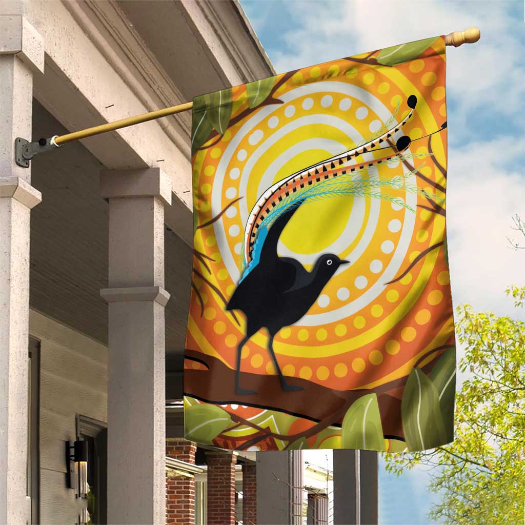 Australia Superb Lyrebird Garden Flag Aboriginal Art - Vibe Hoodie Shop