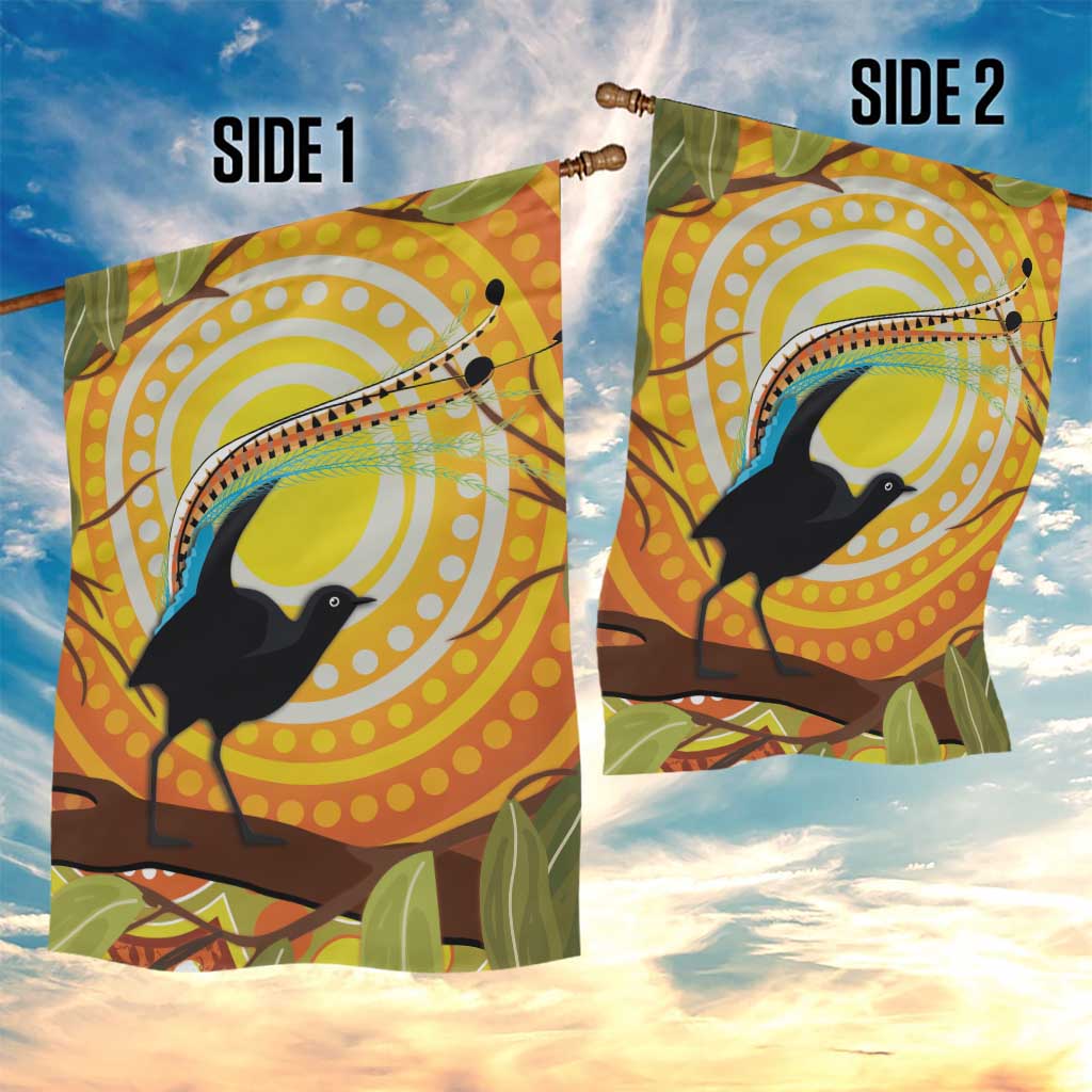 Australia Superb Lyrebird Garden Flag Aboriginal Art - Vibe Hoodie Shop