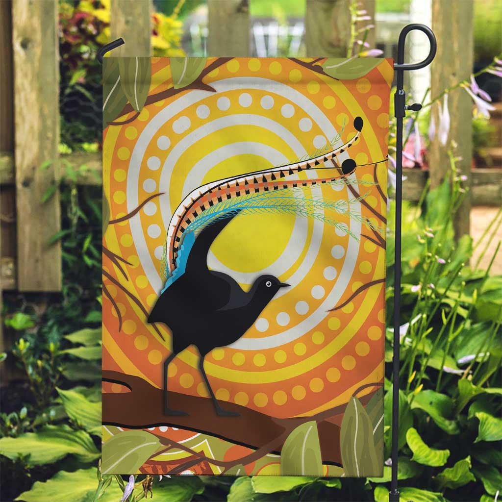 Australia Superb Lyrebird Garden Flag Aboriginal Art - Vibe Hoodie Shop