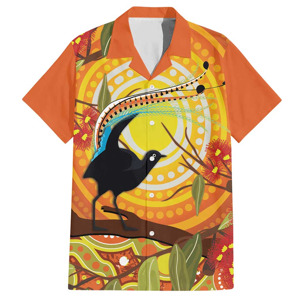 Australia Superb Lyrebird Hawaiian Shirt Aboriginal Art - Vibe Hoodie Shop