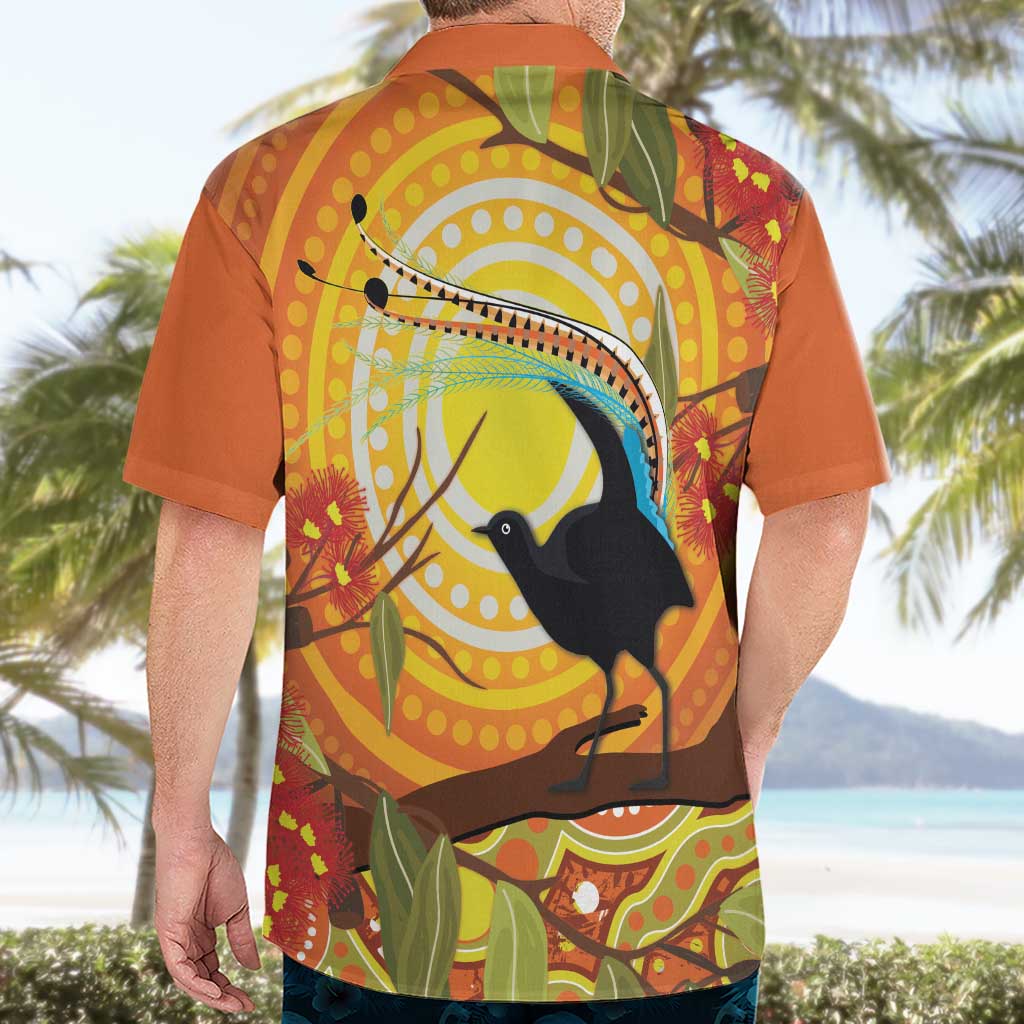 Australia Superb Lyrebird Hawaiian Shirt Aboriginal Art - Vibe Hoodie Shop