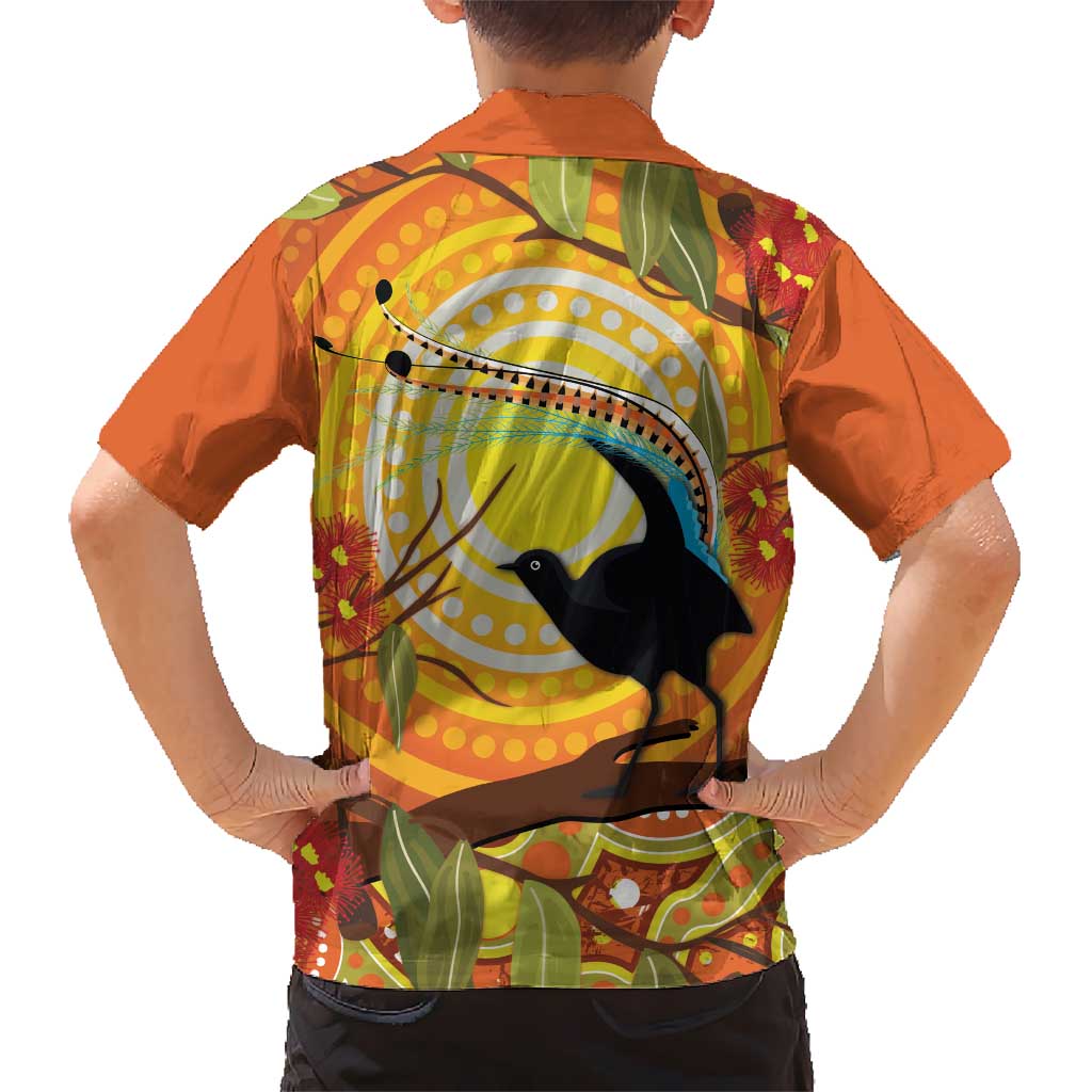 Australia Superb Lyrebird Hawaiian Shirt Aboriginal Art - Vibe Hoodie Shop