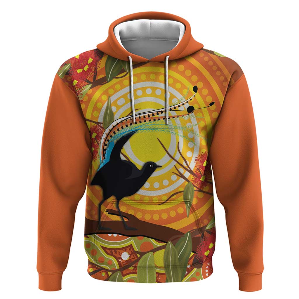 Australia Superb Lyrebird Hoodie Aboriginal Art - Vibe Hoodie Shop