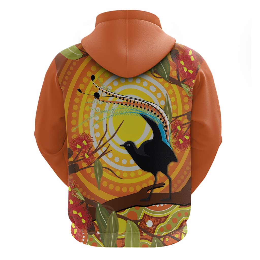 Australia Superb Lyrebird Hoodie Aboriginal Art - Vibe Hoodie Shop