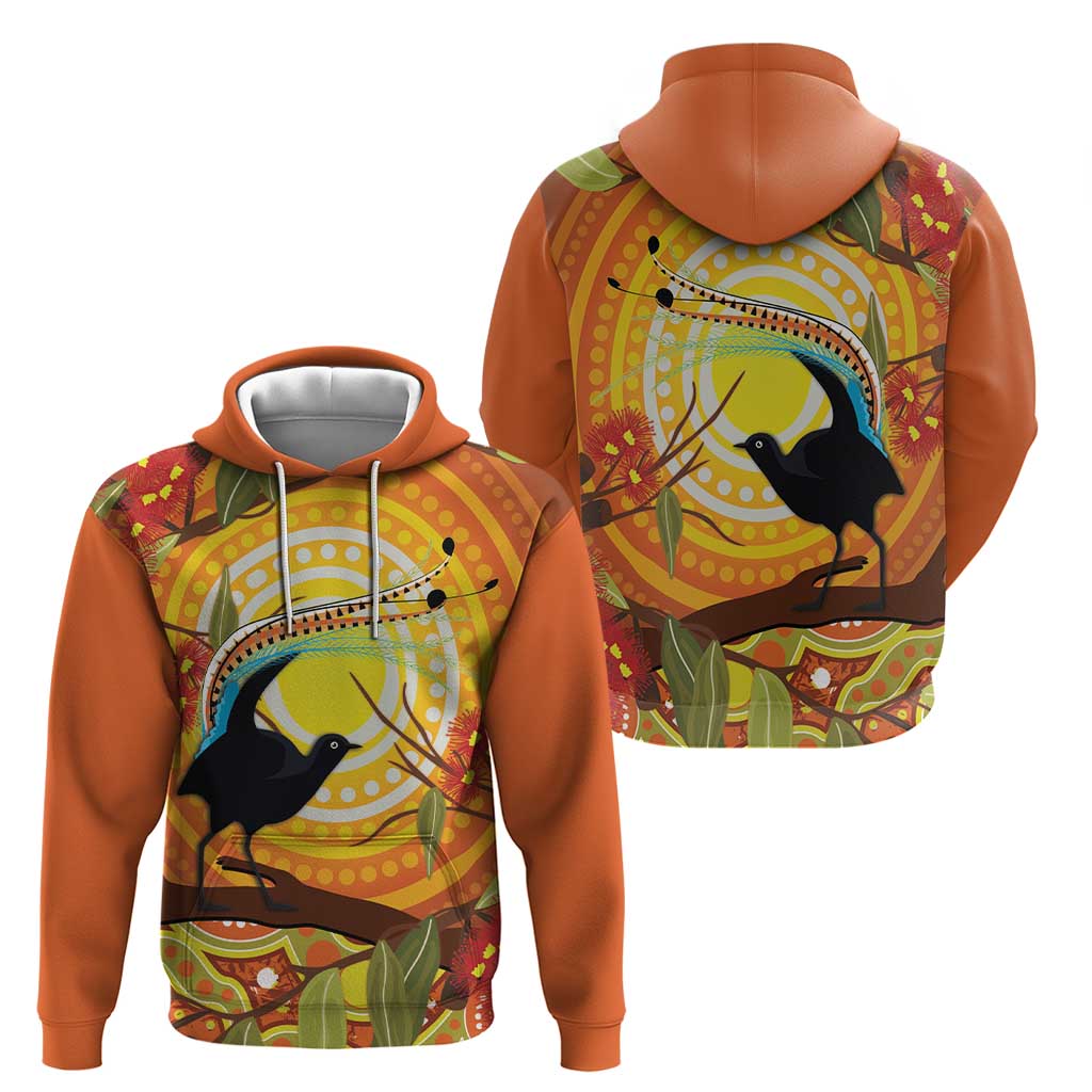 Australia Superb Lyrebird Hoodie Aboriginal Art - Vibe Hoodie Shop
