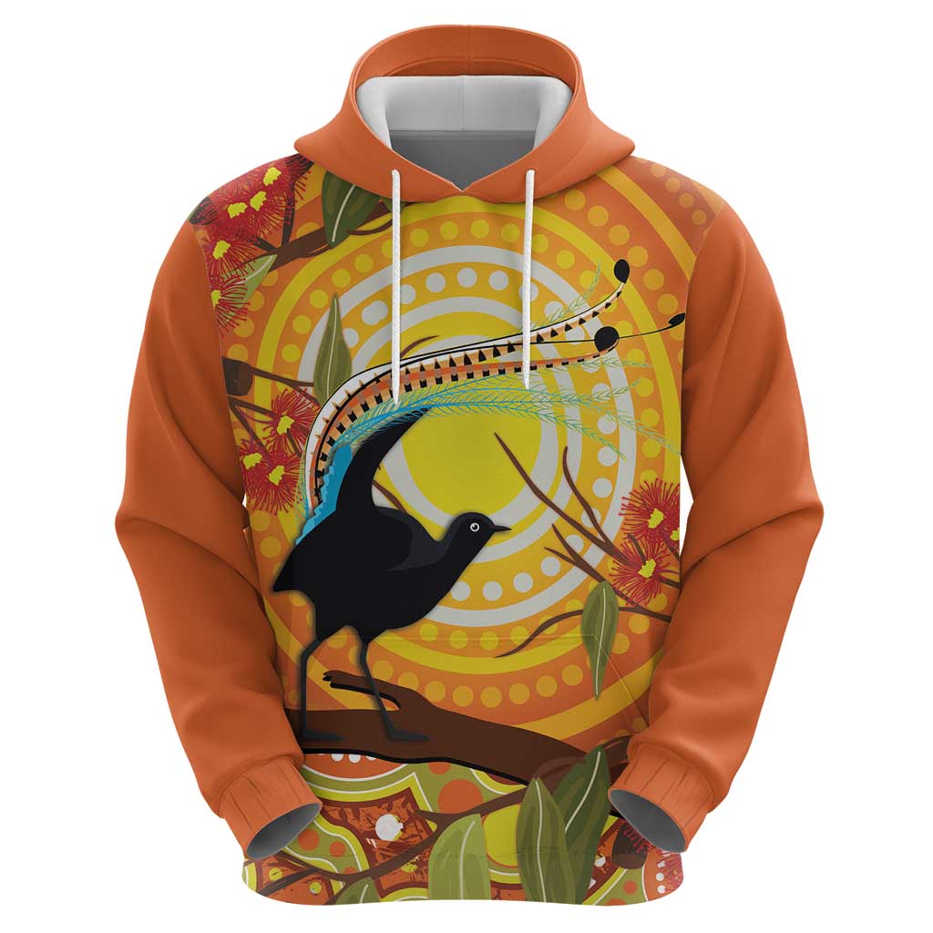 Australia Superb Lyrebird Hoodie Aboriginal Art - Vibe Hoodie Shop