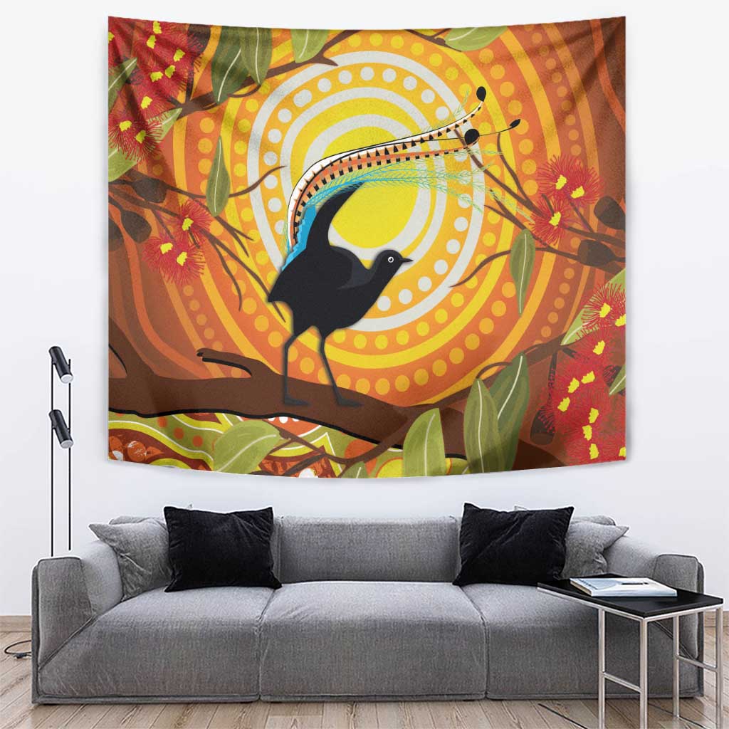 Australia Superb Lyrebird Tapestry Aboriginal Art - Vibe Hoodie Shop