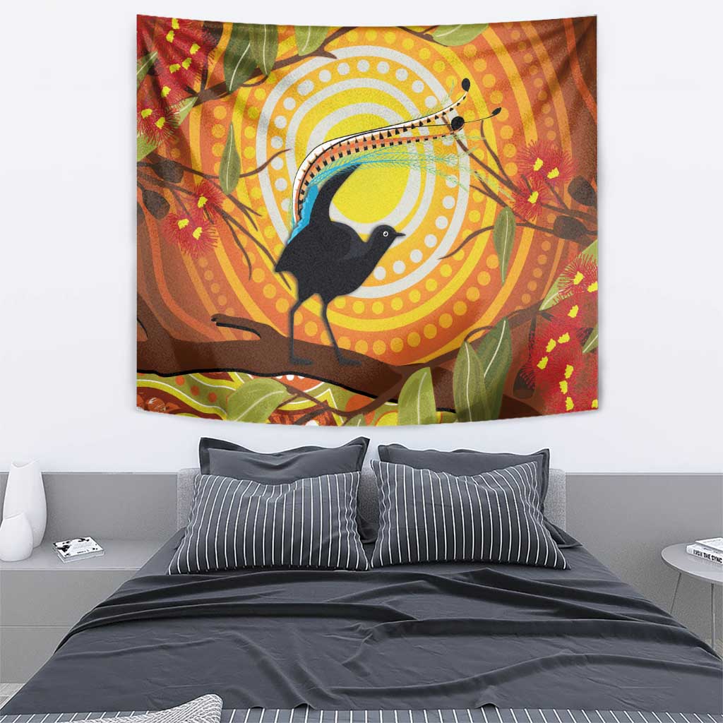 Australia Superb Lyrebird Tapestry Aboriginal Art - Vibe Hoodie Shop