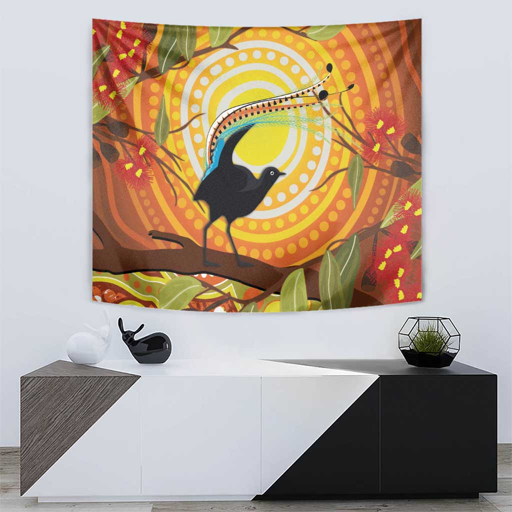 Australia Superb Lyrebird Tapestry Aboriginal Art - Vibe Hoodie Shop