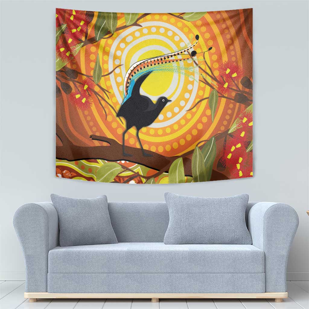 Australia Superb Lyrebird Tapestry Aboriginal Art - Vibe Hoodie Shop