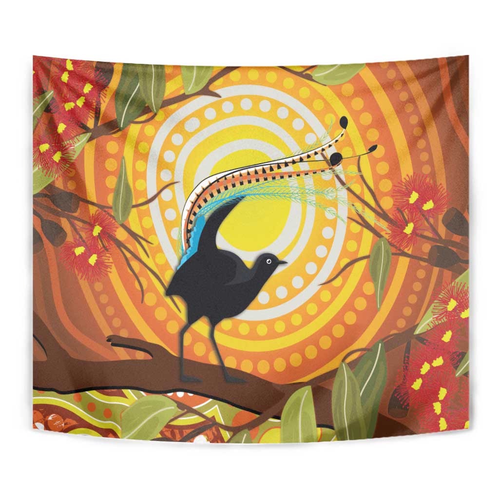 Australia Superb Lyrebird Tapestry Aboriginal Art - Vibe Hoodie Shop