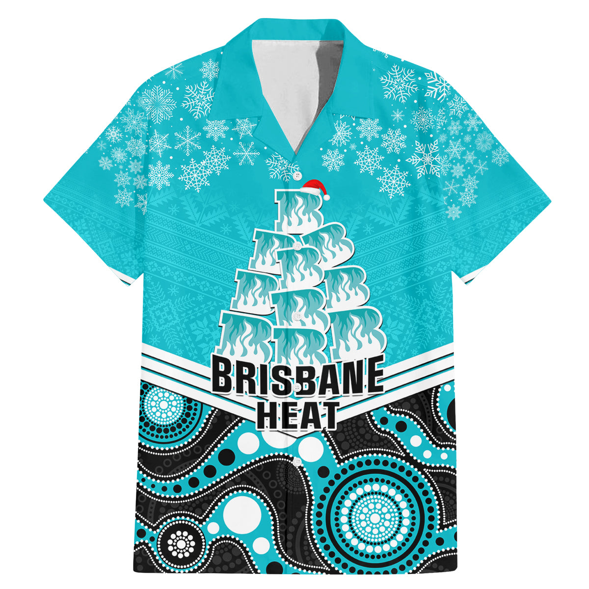 custom-brisbane-heat-cricket-christmas-family-matching-mermaid-dress-and-hawaiian-shirt-merry-xmas-2023-indigenous-art