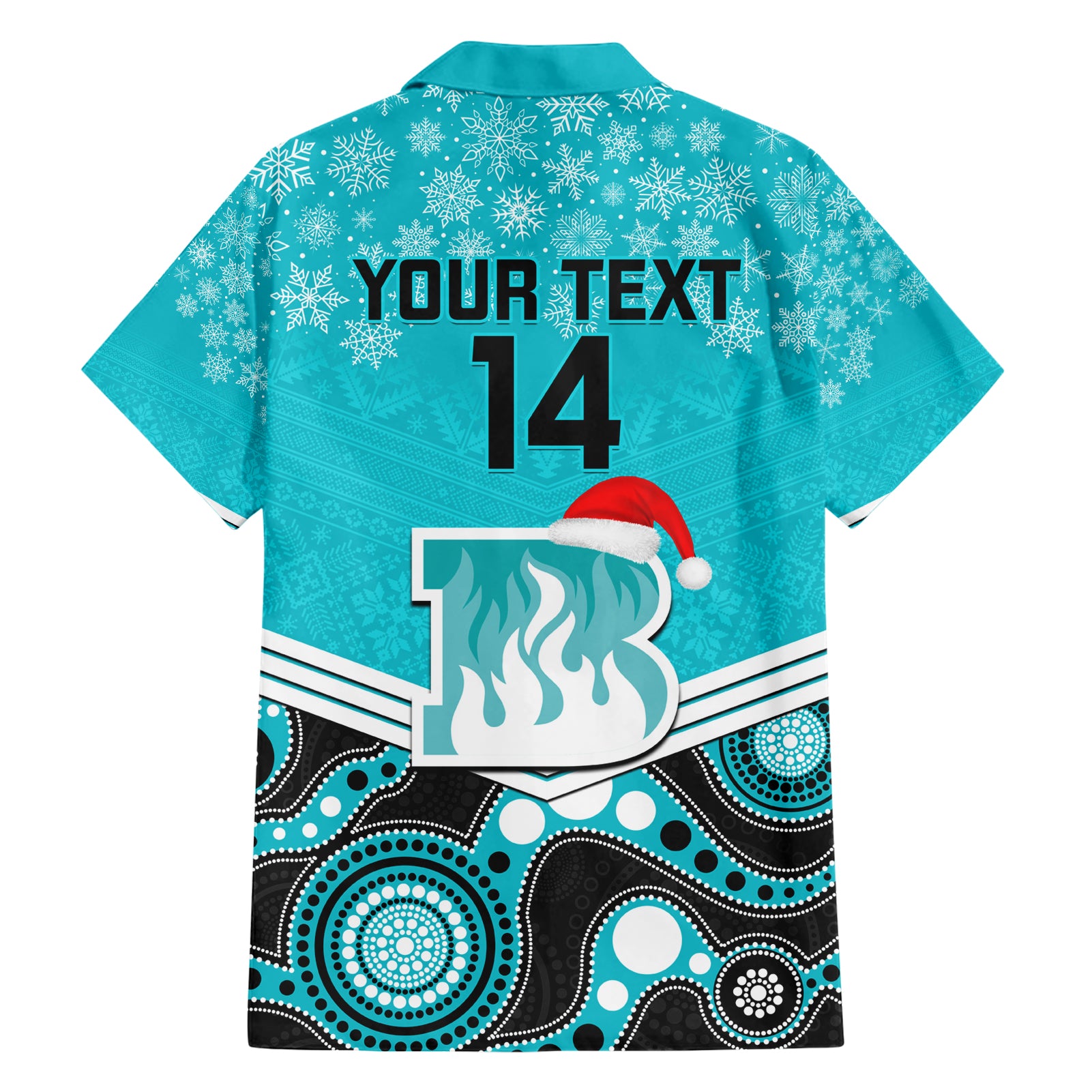 Custom Brisbane Heat Cricket Christmas Hawaiian Shirt Merry Xmas 2023 Indigenous Art - Vibe Hoodie Shop