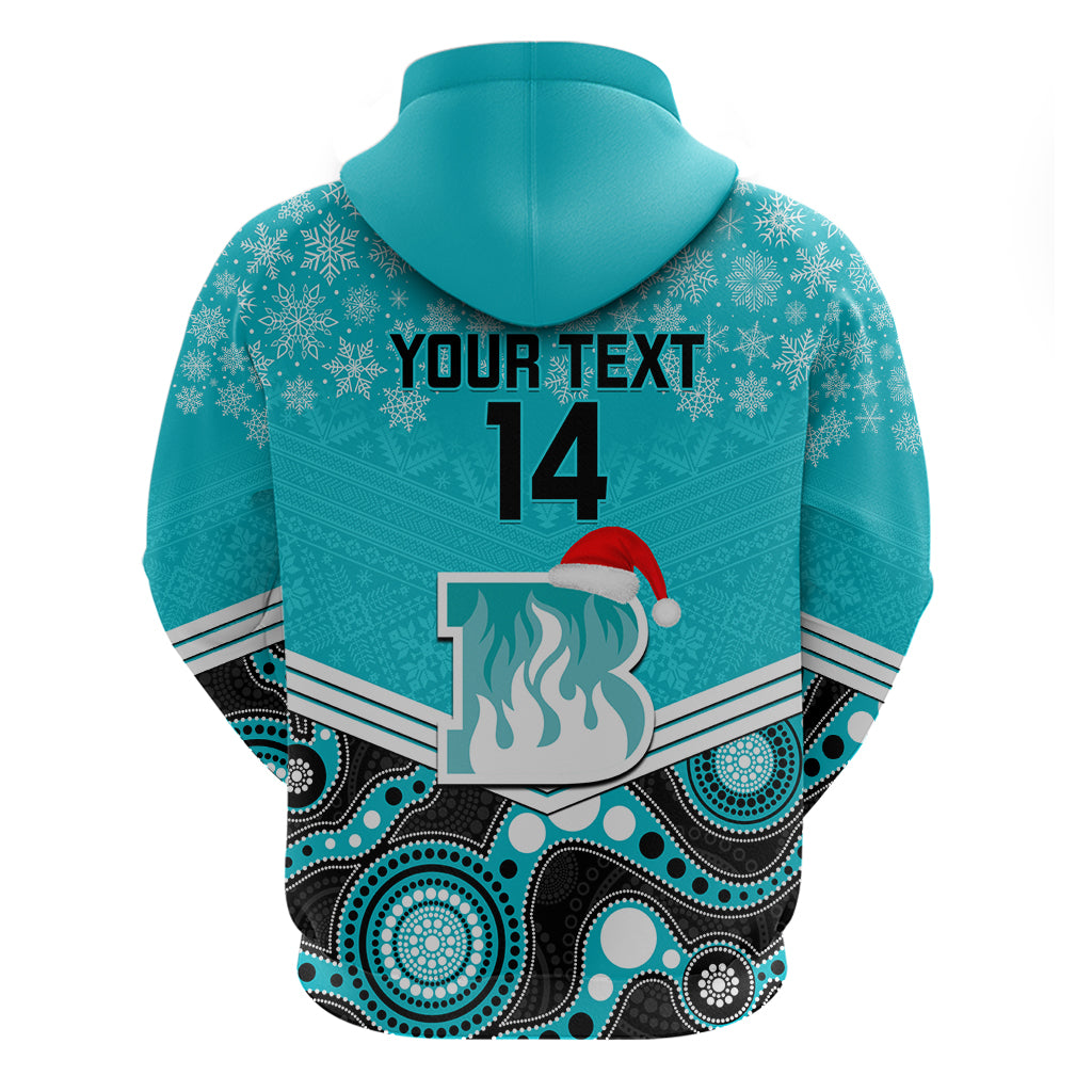 Custom Brisbane Heat Cricket Christmas Hoodie Merry Xmas 2023 Indigenous Art - Vibe Hoodie Shop