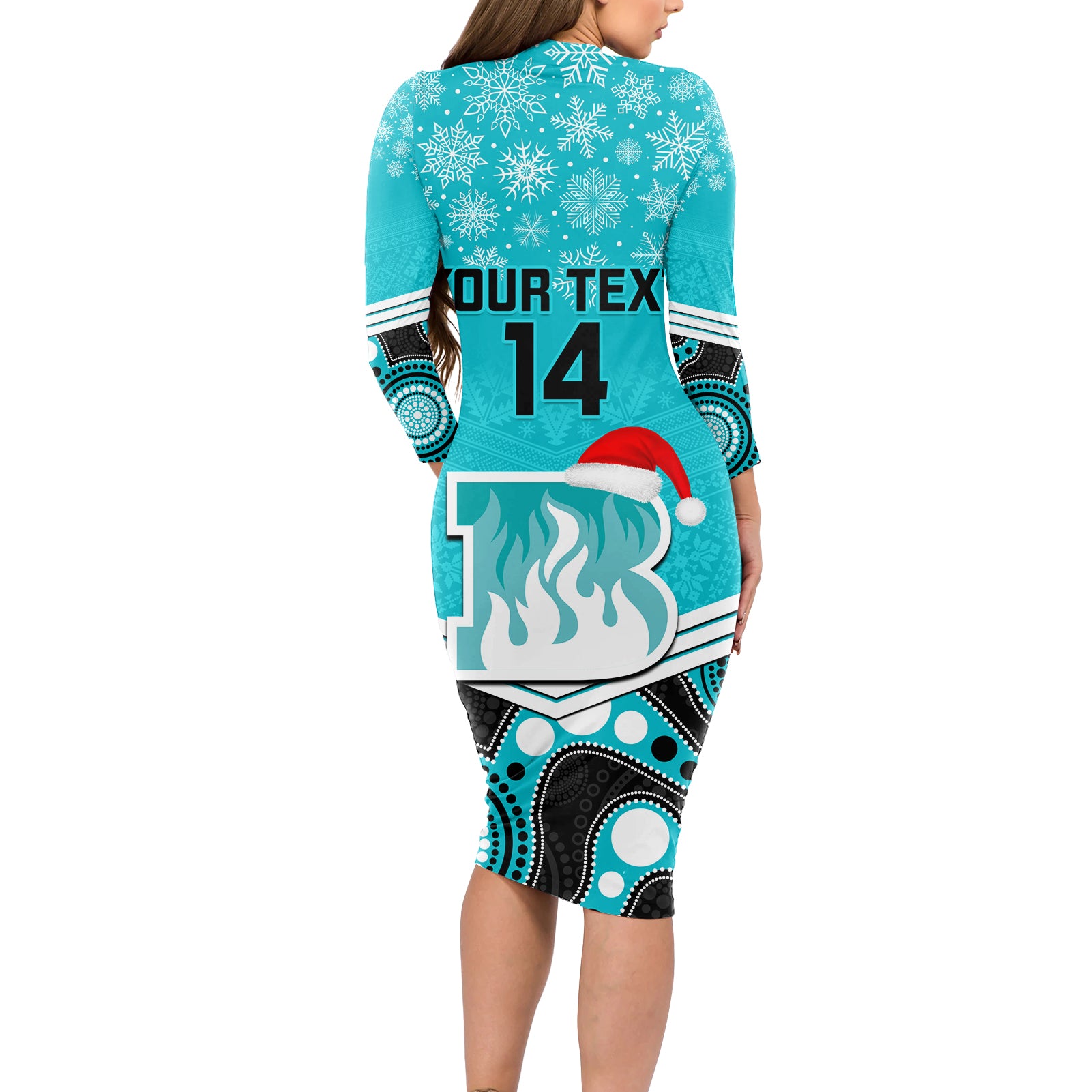 custom-brisbane-heat-cricket-christmas-long-sleeve-bodycon-dress-merry-xmas-2023-indigenous-art