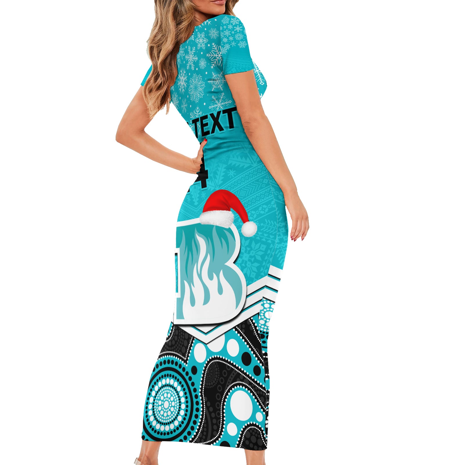 custom-brisbane-heat-cricket-christmas-short-sleeve-bodycon-dress-merry-xmas-2023-indigenous-art