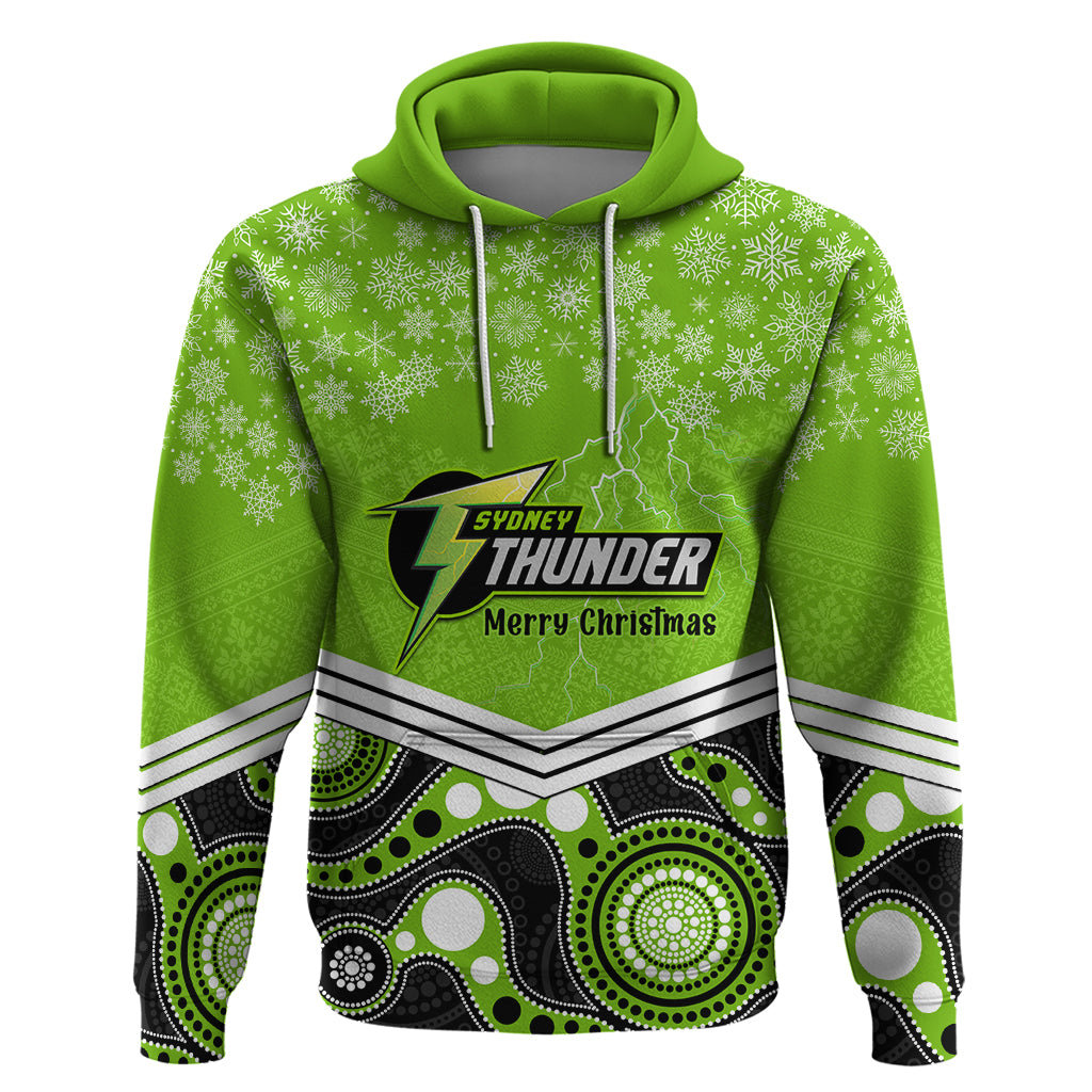 Custom Thunder Cricket Christmas Hoodie Merry Xmas 2023 Indigenous Art - Vibe Hoodie Shop