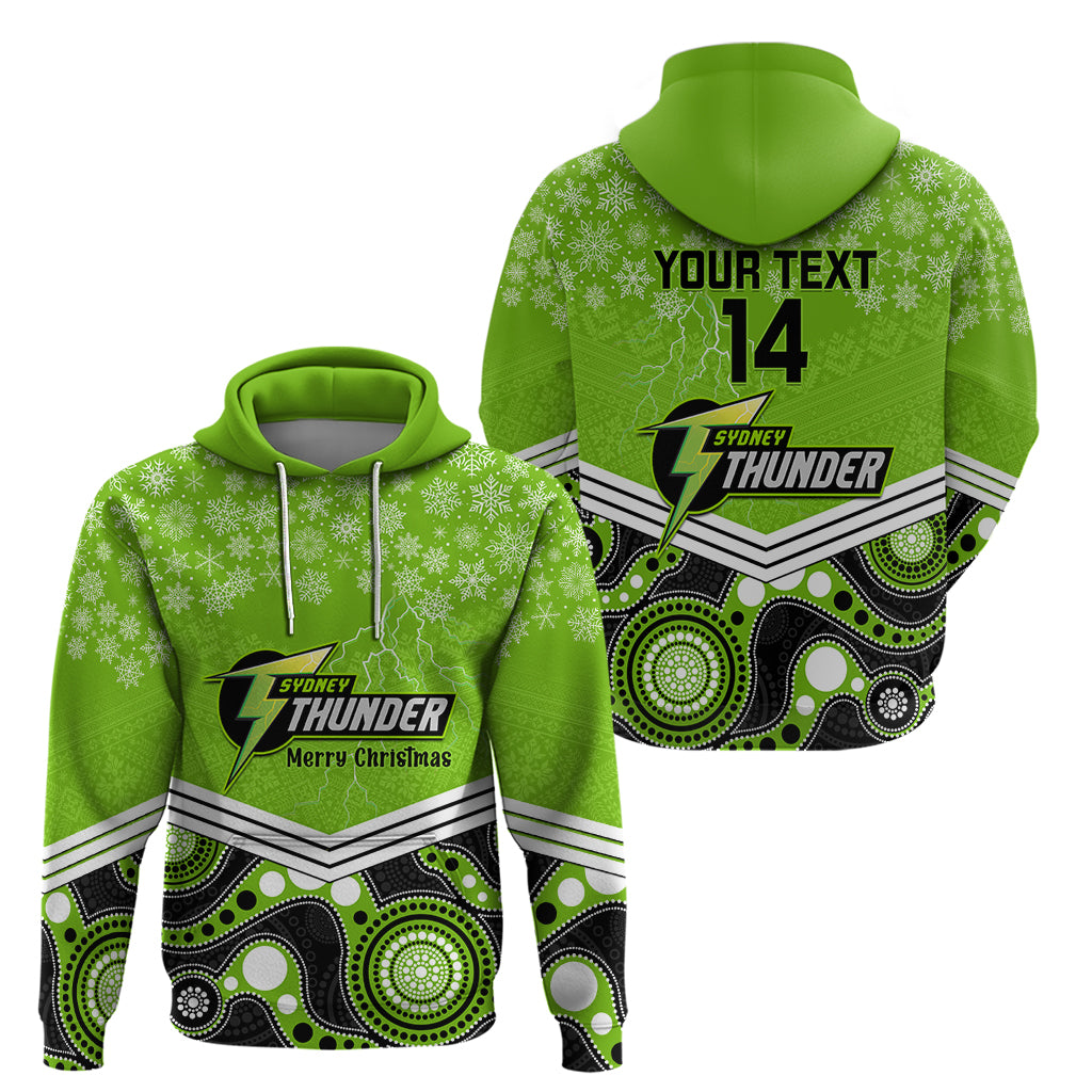 Custom Thunder Cricket Christmas Hoodie Merry Xmas 2023 Indigenous Art - Vibe Hoodie Shop